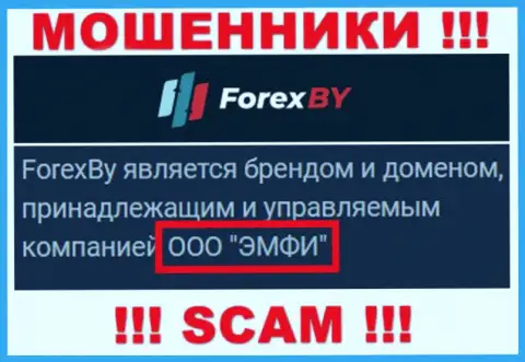 На официальном сайте Forex BY говорится, что указанной конторой руководит ООО ЭМФИ