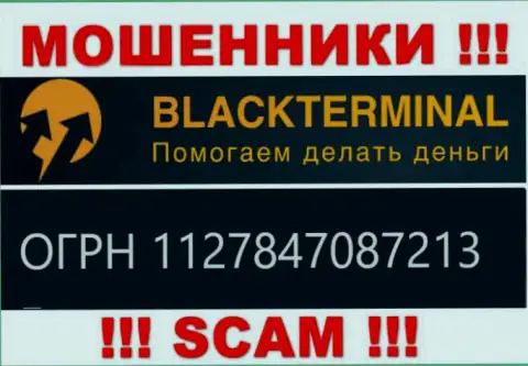 BlackTerminal мошенники сети internet !!! Их регистрационный номер: 1127847087213