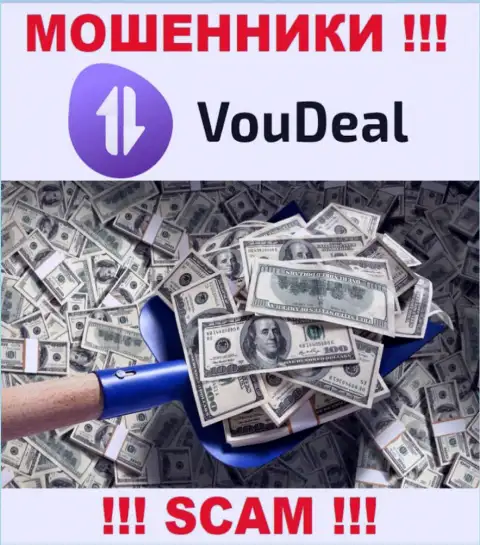 Нереально забрать назад деньги с конторы VouDeal, следовательно ни рубля дополнительно отправлять не советуем
