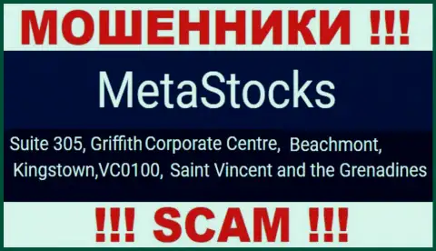 На официальном портале MetaStocks приведен адрес регистрации указанной компании - Suite 305, Griffith Corporate Centre, Beachmont, Kingstown, VC0100, Saint Vincent and the Grenadines (оффшор)