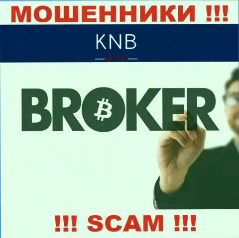 Брокер - именно в этом направлении предоставляют услуги internet-мошенники КНБГрупп