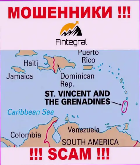 St. Vincent and the Grenadines - именно здесь официально зарегистрирована неправомерно действующая контора Финтеграл