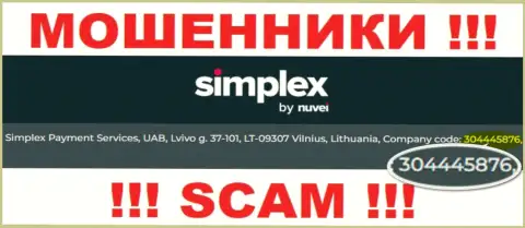 Наличие номера регистрации у Simplex (304445876) не говорит о том что контора добропорядочная