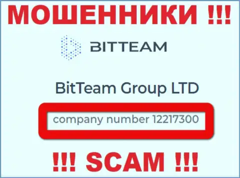 Осторожно, присутствие номера регистрации у организации Bit Team (12217300) может быть заманухой