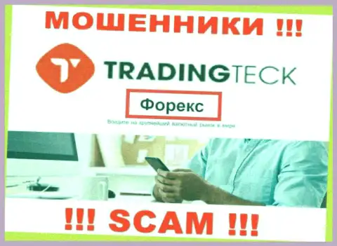 Связываться с TradingTeck Com довольно рискованно, ведь их вид деятельности Forex  - это лохотрон