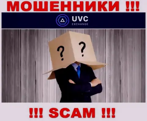 Не сотрудничайте с мошенниками UVC Exchange - нет сведений об их непосредственном руководстве