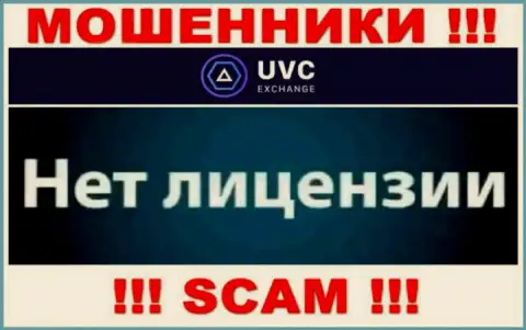 У воров UVC Exchange на интернет-ресурсе не представлен номер лицензии конторы ! Будьте крайне бдительны