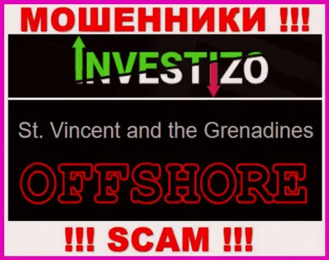 Т.к. Investizo находятся на территории Сент-Винсент и Гренадины, прикарманенные финансовые активы от них не вернуть