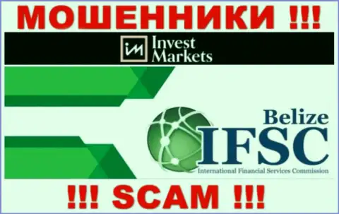 Invest Markets спокойно присваивает финансовые активы доверчивых клиентов, поскольку его прикрывает мошенник - International Financial Services Commission