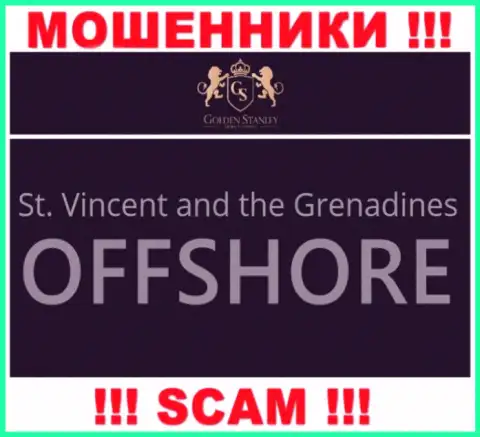 Офшорная регистрация ГолденСтэнли Ком на территории St. Vincent and the Grenadines, способствует обманывать доверчивых людей