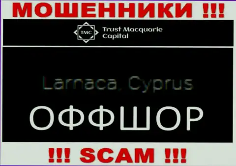 TrustMCapital расположились в офшорной зоне, на территории - Cyprus
