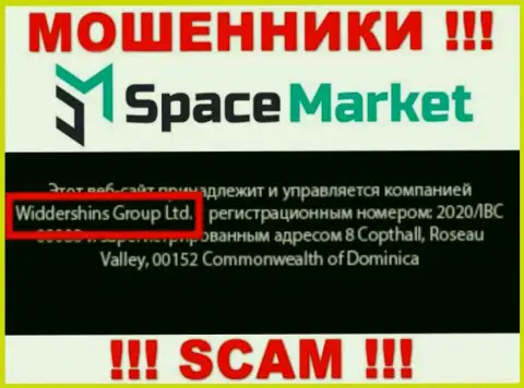 На официальном интернет-ресурсе Space Market сказано, что данной конторой владеет Widdershins Group Ltd