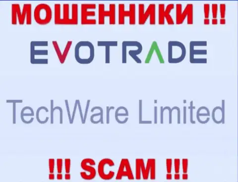 Юридическим лицом ЕвоТрейд является - TechWare Limited