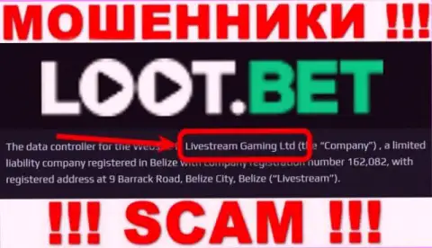 Вы не сможете уберечь свои денежные вложения сотрудничая с конторой LootBet, даже если у них есть юр. лицо Livestream Gaming Ltd