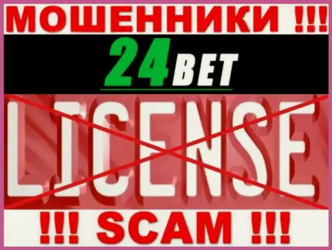 24Bet Pro - это мошенники !!! У них на веб-ресурсе нет лицензии на осуществление деятельности