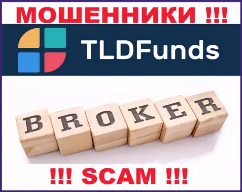 Основная деятельность TLDFunds - Broker, будьте очень бдительны, прокручивают делишки неправомерно