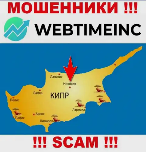 Организация Веб Тайм Инк - это интернет шулера, находятся на территории Никосия, Кипр, а это офшорная зона