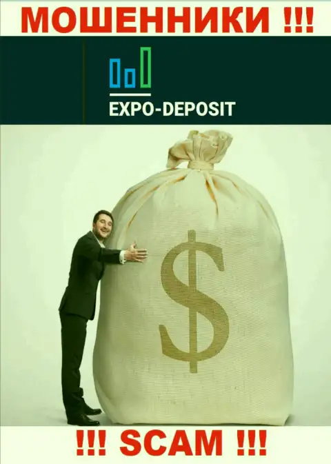 Невозможно забрать обратно депозиты из брокерской организации Expo Depo, так что ни копеечки дополнительно отправлять не надо