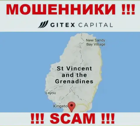 У себя на ресурсе GitexCapital Pro написали, что они имеют регистрацию на территории - Сент-Винсент и Гренадины