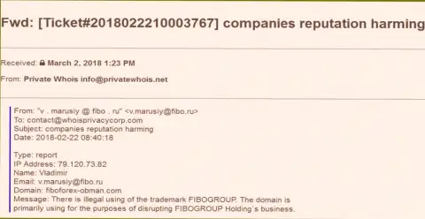 FIBO Group жалуются на интернет-портал fiboforex-obman.com